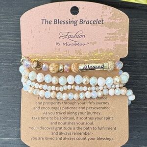 Mirabeau Blessed Bracelet Set - Gold and Cream